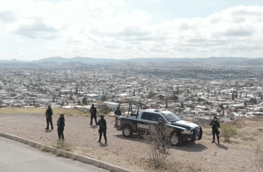 Chihuahua police officers on patrol