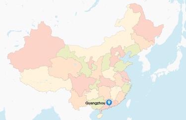 China Guangzhou location map China Guangzhou location map