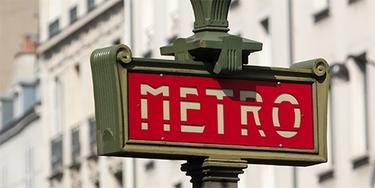 Metro sign in Paris Metro sign in Paris