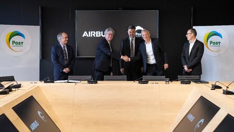 Airbus Luxembourg Agnet-2 contract meeting room handshake
