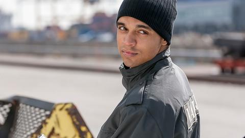 Security professional in a port