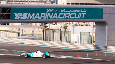 Yas Marina circuit at Formula one Abu Dhabi Grand Prix