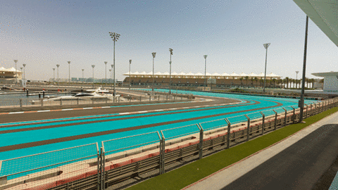 Yas Marina circuit at Formula one Abu Dhabi Grand Prix