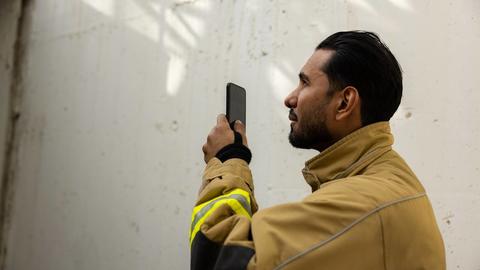 fireman using agnet