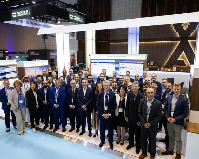 CCW 2024 in Dubai - Airbus crew group photo on the booth CCW 2024 in Dubai - Airbus crew group photo on the booth