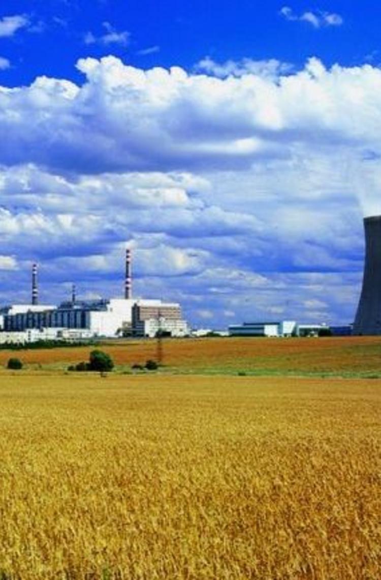 Paks Nuclear Power Plant in Hungary pictured from a field Paks Nuclear Power Plant in Hungary pictured from a field