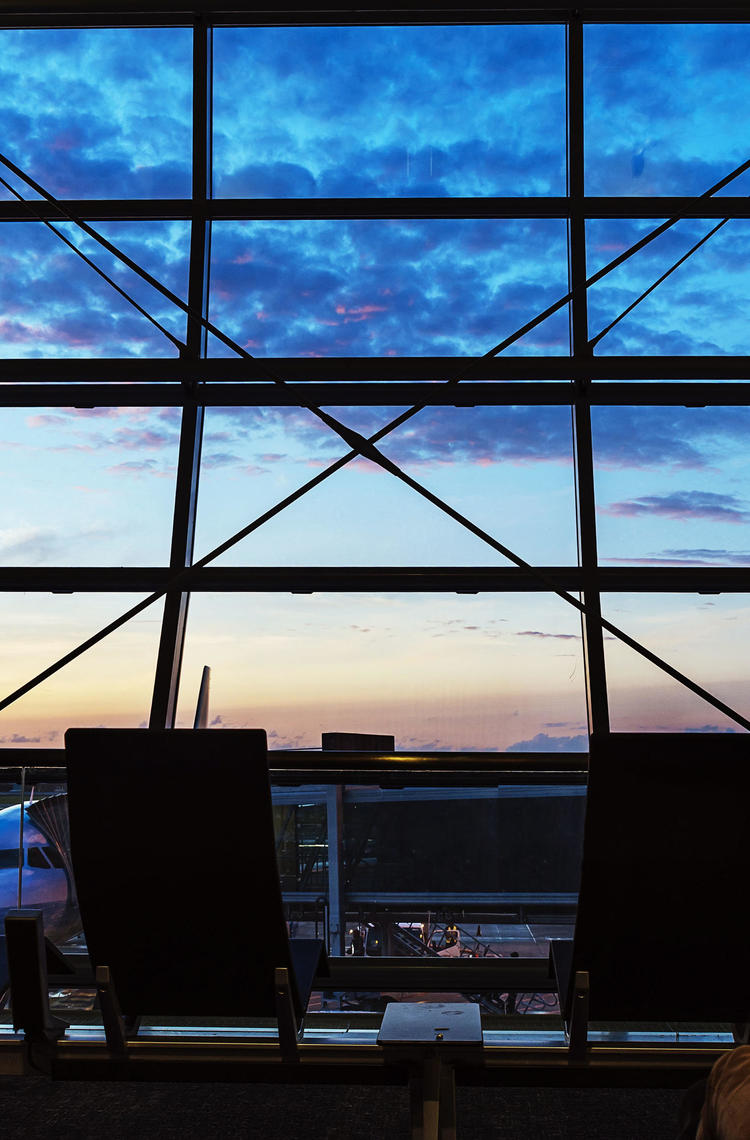 Airport lounge view