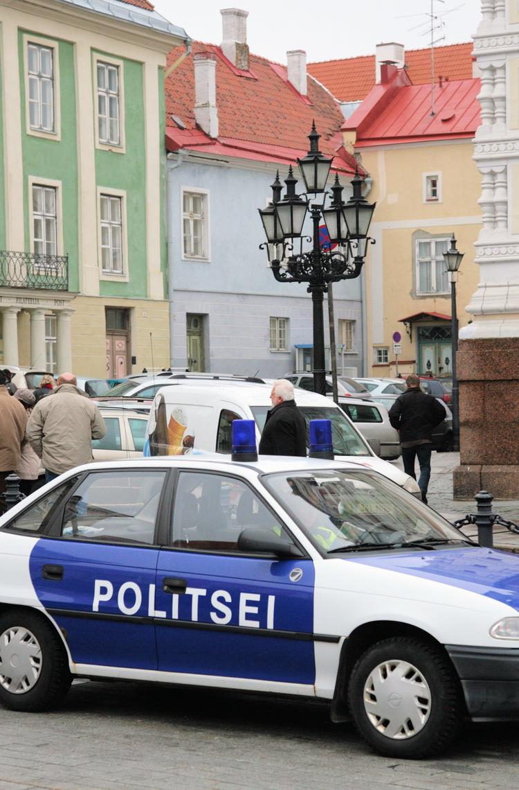 Estonian police car in Tallinn Estonian police car in Tallinn