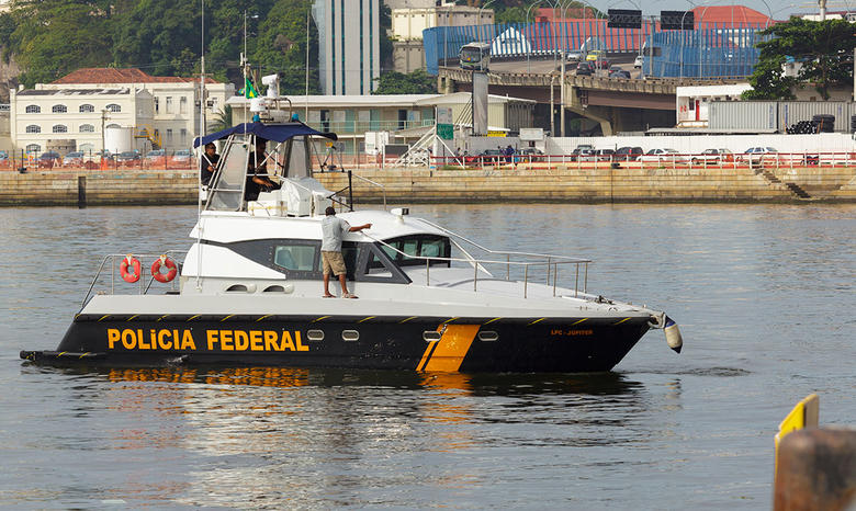 Brazilian police boat