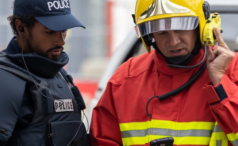 Fireman and police
