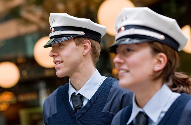 Policeman and policewoman