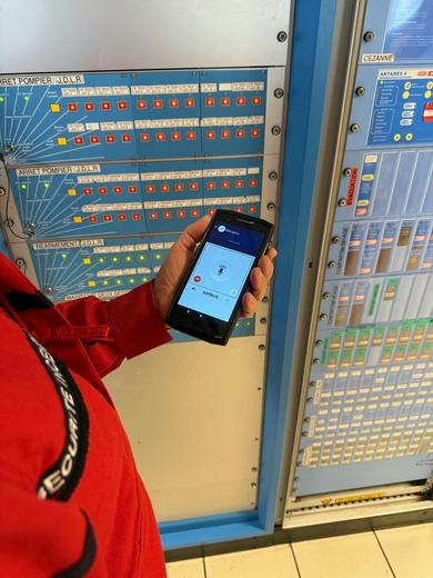 Agnet mobile app used by security and fire team in Pays d'Aix hospital